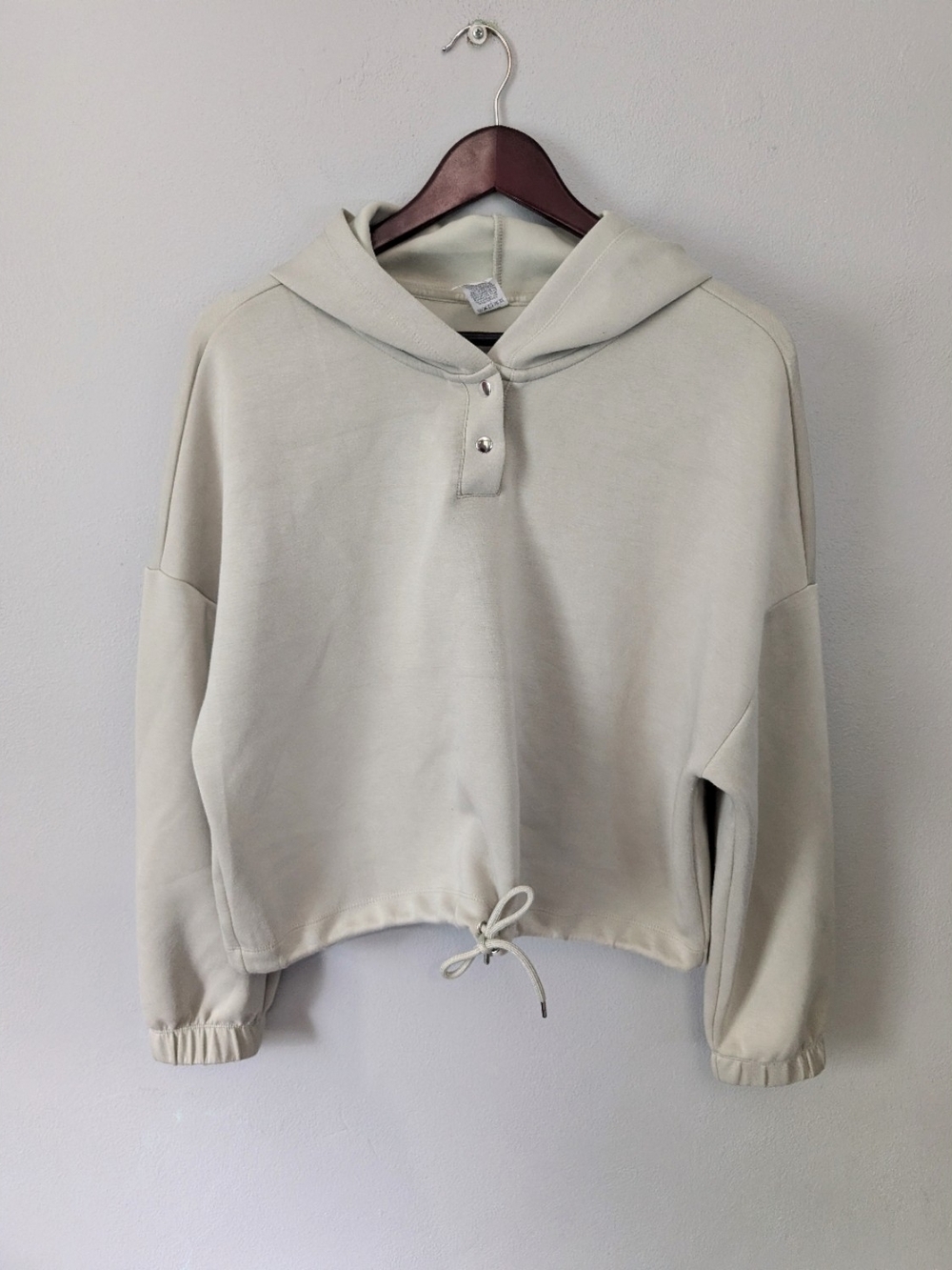 RBX Scuba Pullover Light Sage Green Cropped Snap-Front Hoodie Size Large
